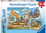Ravensburger - Construction Vehicle Puzzle 3x49p - Modern Brands Australia
