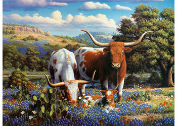 Rburg - Loving Longhorns Puzzle 500p - Modern Brands Australia