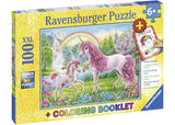 Rburg - Magical Unicorns Puzzle Colour Bk 100p - Modern Brands Australia