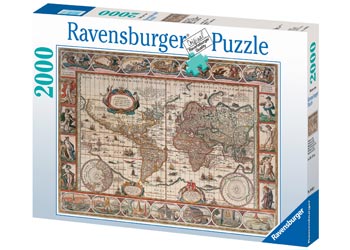 Ravensburger - Map Of World From 1650 2000p - Modern Brands Australia