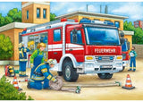 Ravensburger - Police And Firefighters Puzzle 2x12p - Modern Brands Australia