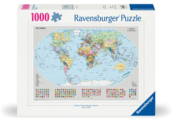 Rburg - Political World Map Puzzle 1000p - Modern Brands Australia