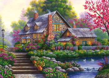 Rburg - Romantic Cottage Puzzle 1000p - Modern Brands Australia