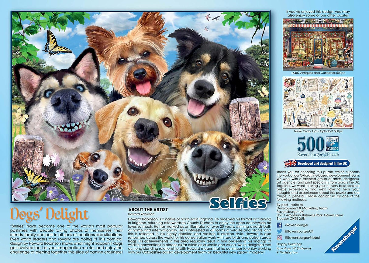 Ravensburger - Selfie Dogs Delight 500p - Modern Brands Australia