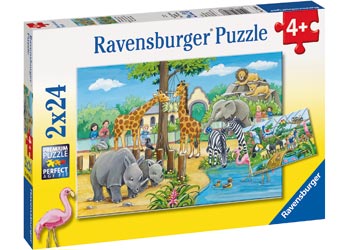 Ravensburger - Welcome To The Zoo Puzzle 2x24p - Modern Brands Australia
