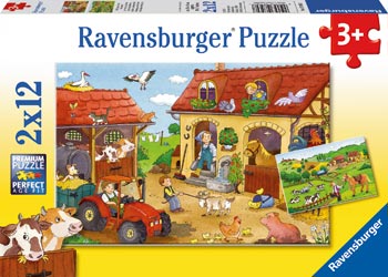 Rburg - Working on the Farm Puzzle 2x12p - Modern Brands Australia