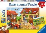 Rburg - Working on the Farm Puzzle 2x12p - Modern Brands Australia