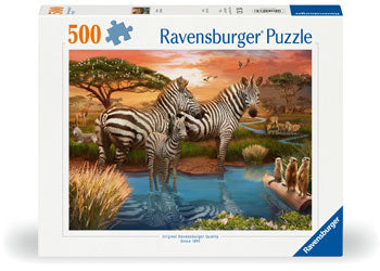 Rburg - Zebras at Waterhole 500p - Modern Brands Australia