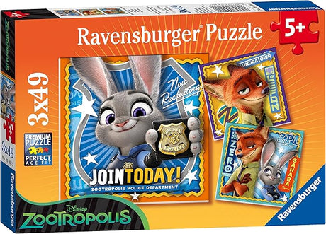 Ravensburger - Zootopia 2, 3x49 piece puzzle - Modern Brands Australia