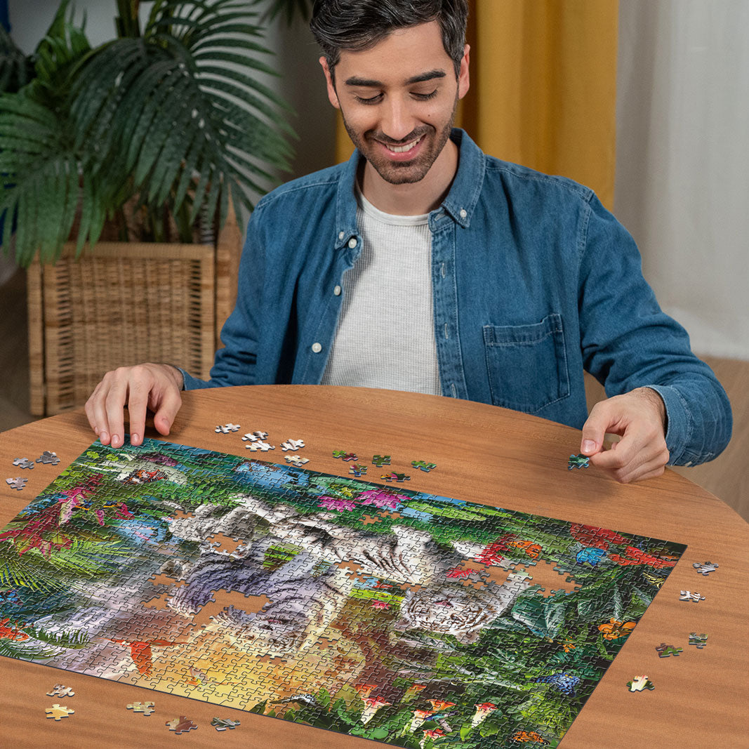 Ravensburger - White Tiger Family Puzzle 1000 Pieces