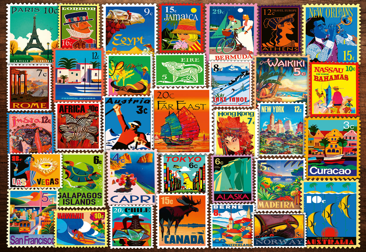 Ravensburger - Travel Stamps Puzzle 200 Pieces