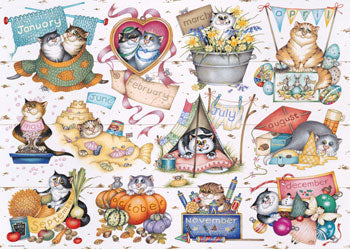Rburg - Crazy Cats: Cat's Calendar 1000p - Modern Brands Australia