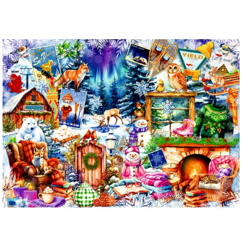 Ravensburger - Winter Mountain Village Puzzle 500 pieces