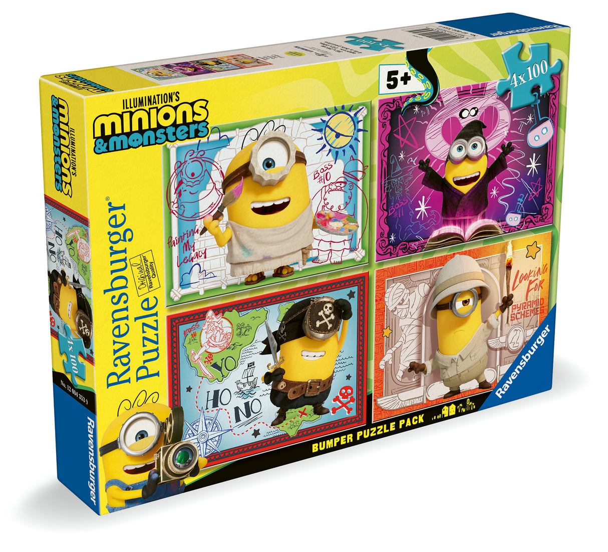 Ravensburger - Minions 3 Bumper Pack 4x Puzzle 4x100 pieces
