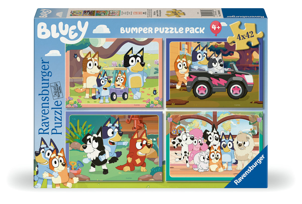 Ravensburger - Bluey Bumper Pack Puzzle 4x42 pieces