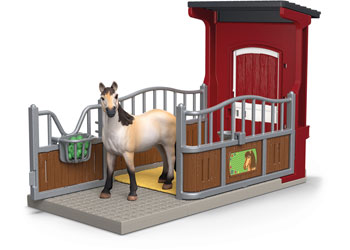 Schleich - Ponybox with mustang mare - Modern Brands Australia