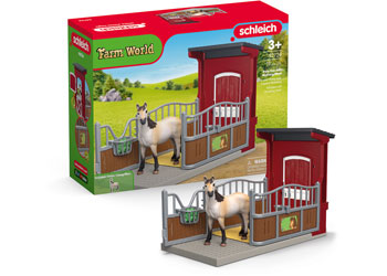 Schleich - Ponybox with mustang mare - Modern Brands Australia