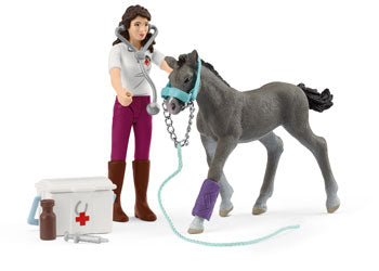 Schleich - Mrs. Kramer with foal - Modern Brands Australia