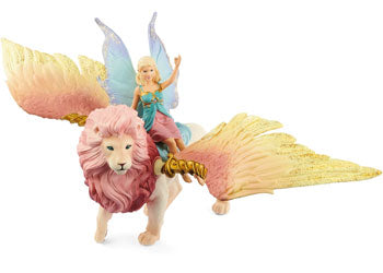Schleich - Fairy In Flight On Winged Lion - Modern Brands Australia