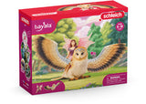 Schleich - Fairy In Flight On Glam-Owl - Modern Brands Australia