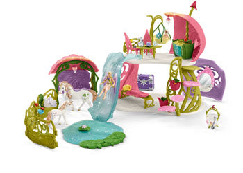 Schleich - Glittering Flower House with Unicorns - Modern Brands Australia