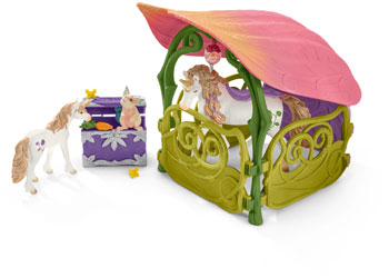 Schleich - Glittering Flower House with Unicorns - Modern Brands Australia