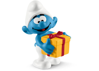 Schleich - Smurf with Present - Modern Brands Australia