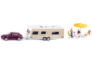 Siku - Porsche Car with Caravan - 1:55 Scale - Modern Brands Australia