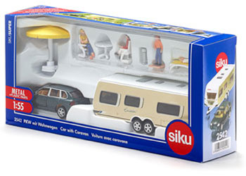 Siku - Porsche Car with Caravan - 1:55 Scale - Modern Brands Australia