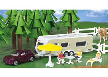 Siku - Porsche Car with Caravan - 1:55 Scale - Modern Brands Australia