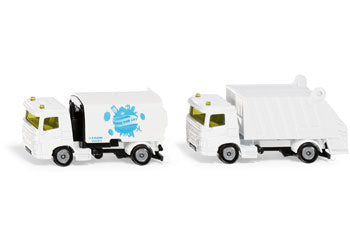 Siku - Municipal Set Road Sweeper + Garbage Truck - Modern Brands Australia