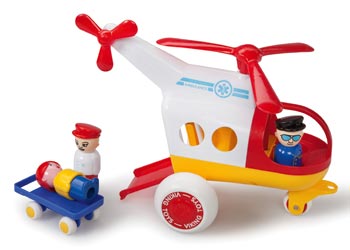 Viking Toys - Jumbo Ambulance Helicopter with 3 Fi - Modern Brands Australia